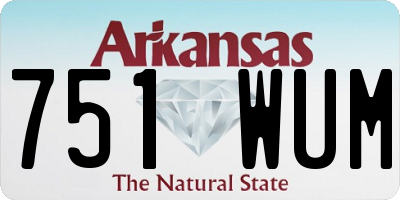 AR license plate 751WUM