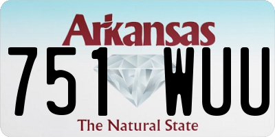 AR license plate 751WUU