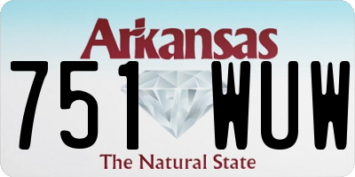 AR license plate 751WUW