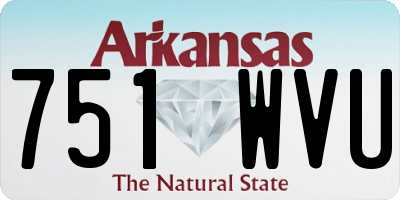 AR license plate 751WVU