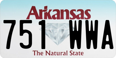 AR license plate 751WWA