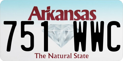 AR license plate 751WWC