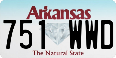 AR license plate 751WWD