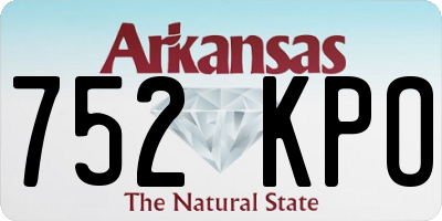 AR license plate 752KPO