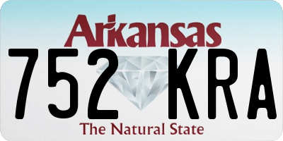 AR license plate 752KRA
