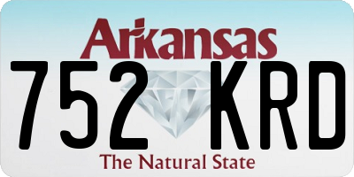 AR license plate 752KRD
