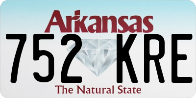 AR license plate 752KRE