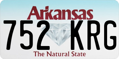 AR license plate 752KRG