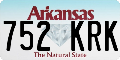 AR license plate 752KRK