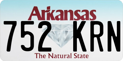 AR license plate 752KRN