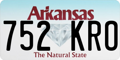 AR license plate 752KRO