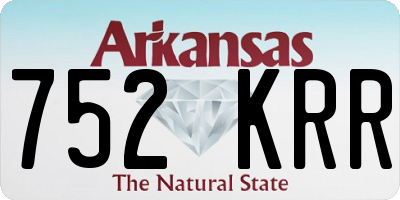 AR license plate 752KRR