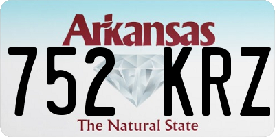 AR license plate 752KRZ