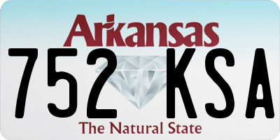 AR license plate 752KSA