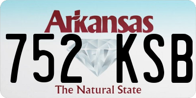 AR license plate 752KSB