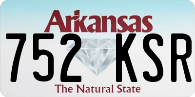 AR license plate 752KSR