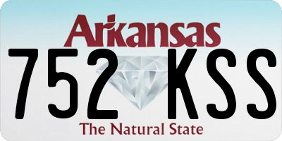 AR license plate 752KSS