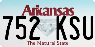 AR license plate 752KSU