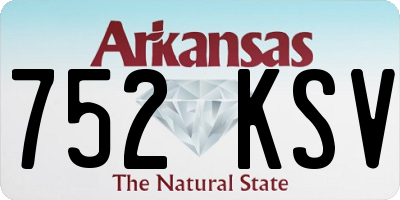 AR license plate 752KSV
