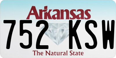 AR license plate 752KSW