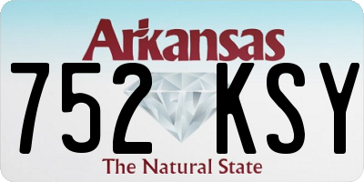 AR license plate 752KSY