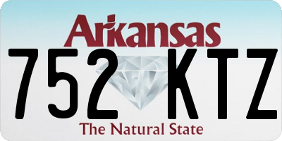 AR license plate 752KTZ