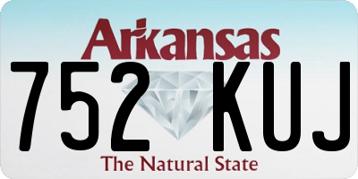 AR license plate 752KUJ