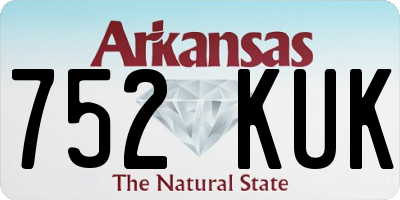 AR license plate 752KUK