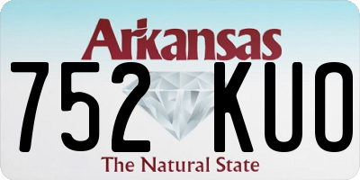 AR license plate 752KUO