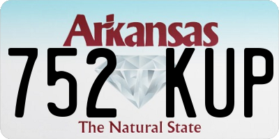 AR license plate 752KUP