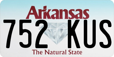 AR license plate 752KUS