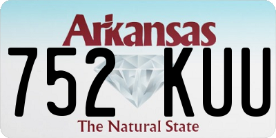 AR license plate 752KUU
