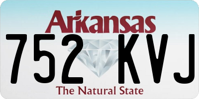 AR license plate 752KVJ