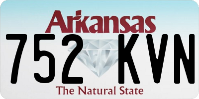 AR license plate 752KVN