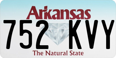 AR license plate 752KVY