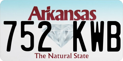 AR license plate 752KWB