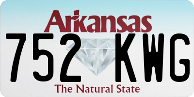 AR license plate 752KWG