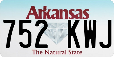 AR license plate 752KWJ