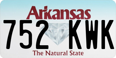 AR license plate 752KWK