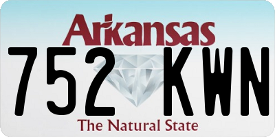 AR license plate 752KWN