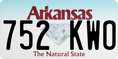 AR license plate 752KWO