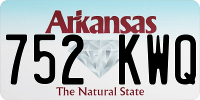AR license plate 752KWQ