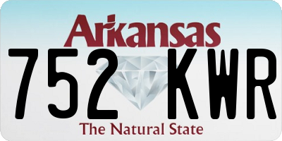 AR license plate 752KWR