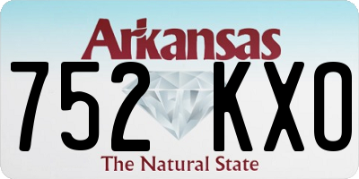 AR license plate 752KXO
