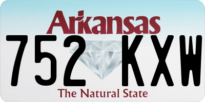 AR license plate 752KXW