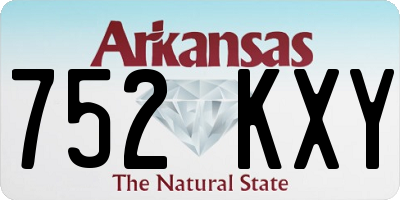 AR license plate 752KXY