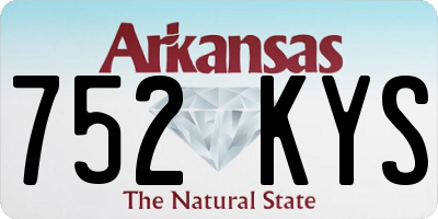 AR license plate 752KYS