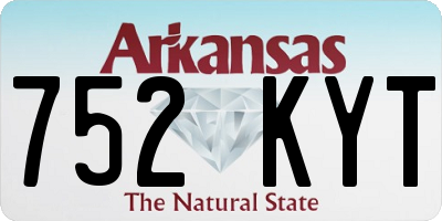AR license plate 752KYT
