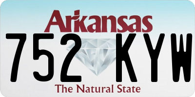 AR license plate 752KYW