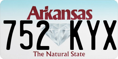 AR license plate 752KYX